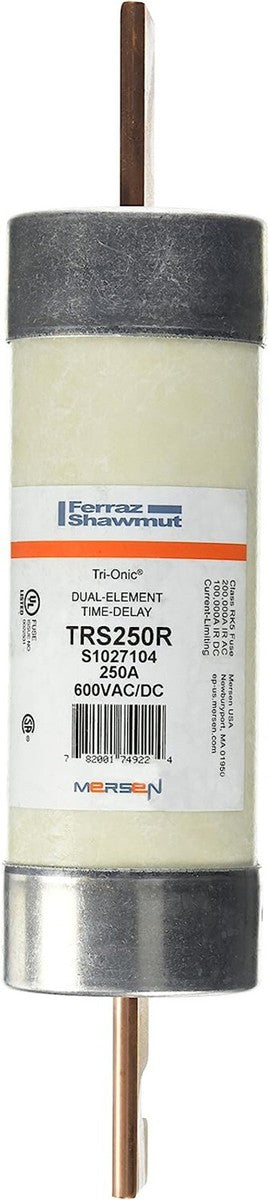Ferraz Shamwut/Mersen TRS-250R, 250 Amp (250A) 600V Fusetron Dual Element Time-D
