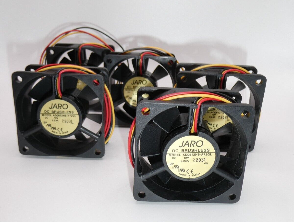 JARO AD0612HS-A72GL Cooling Fan DC12V 0.23A 60x60x25mm "Lot of 5"