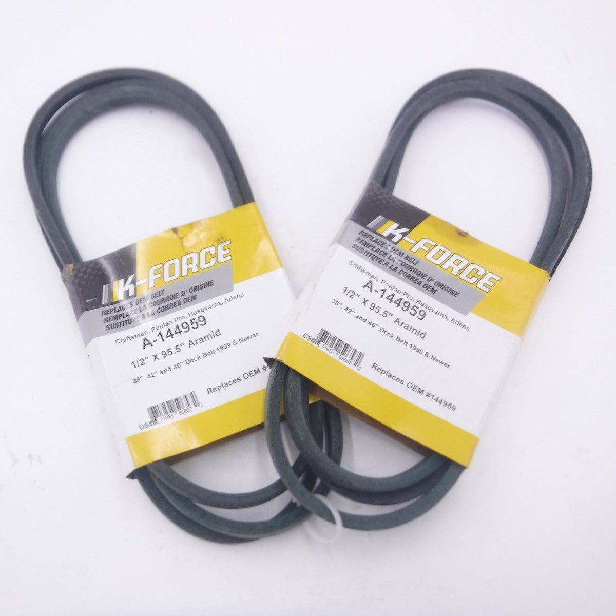 2 Pack K-Force 1/2" x 95.5"Mower Belt for 1999-2023 Ariens 38", 42" & 46"
