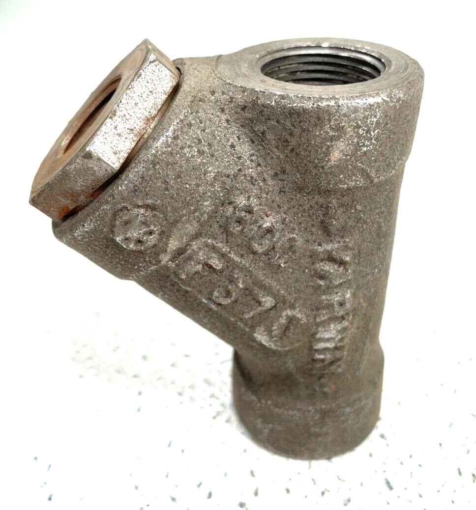 YARWAY 921 Y-Strainer 3/4" NPT Thread End Class 600 WCB Body / 1/32" Perf Screen