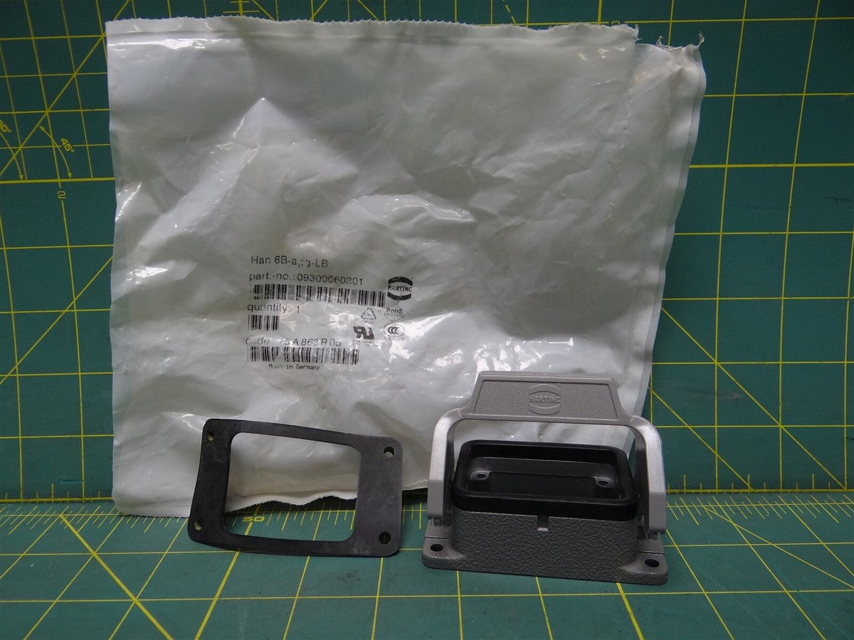 Harting 6B-agg-LB Panel Mount Connector Bottom Entry 09300060301 Water Resistant