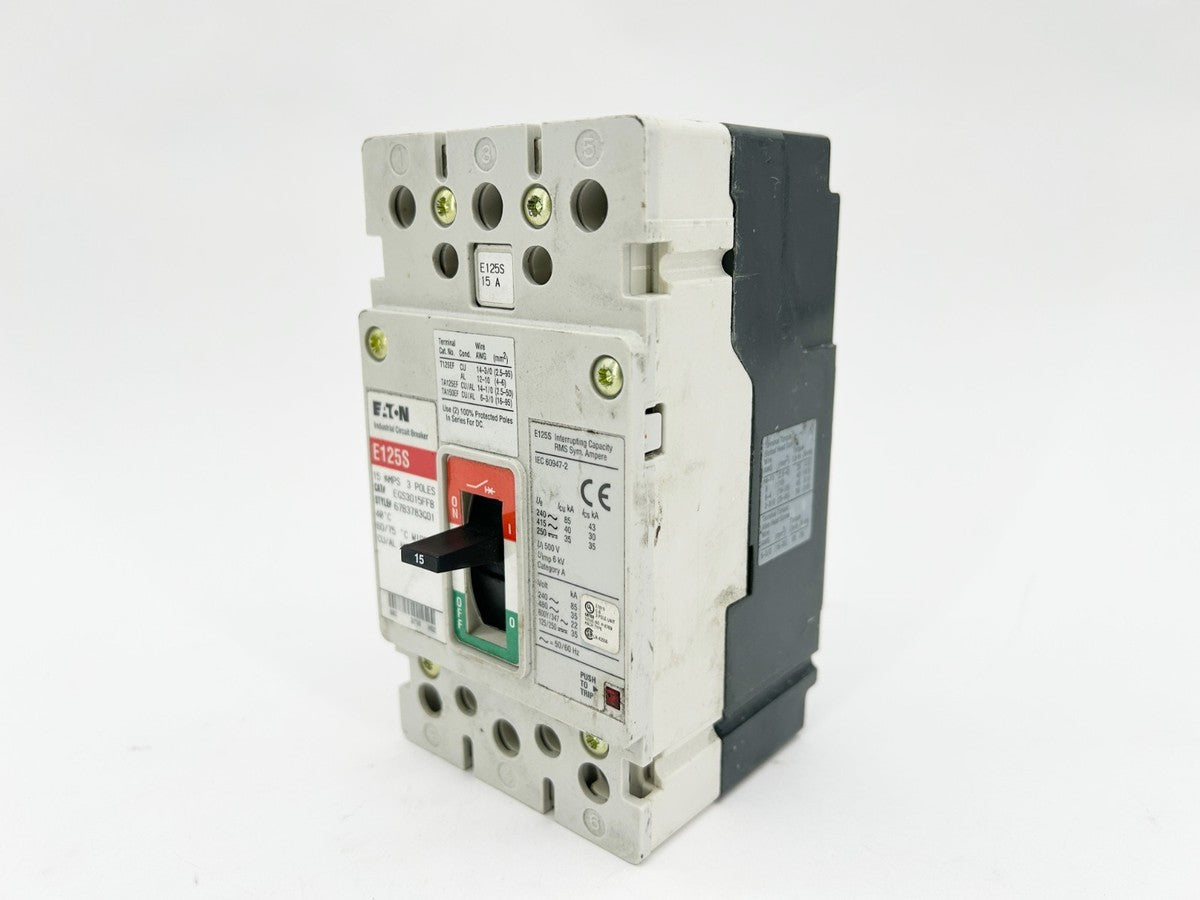 New Eaton EGS3015FFB Circuit Breaker 15A 480V 3P - No Box