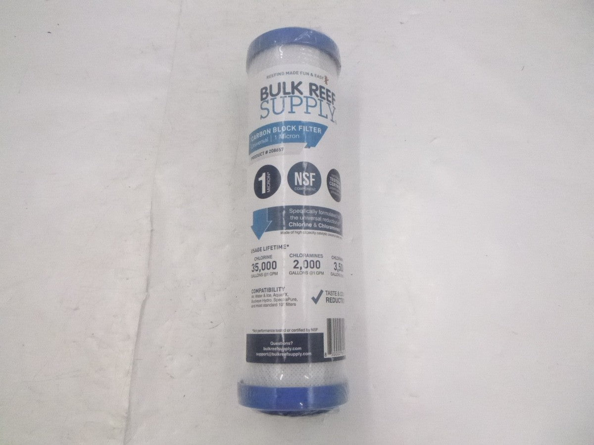 Bulk Reef Supply Universal Carbon Block Filter 208657 1-Micron Chloramines