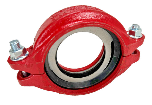4" x 3" LEDE Style XGQT3 Reducing Coupling w/ Stiffener Grooved Pipe Fitting