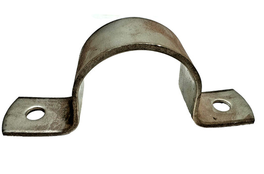 2" (2.375 OD) Stainless Steel Pipe Strap, 3/8" Bolt Holes