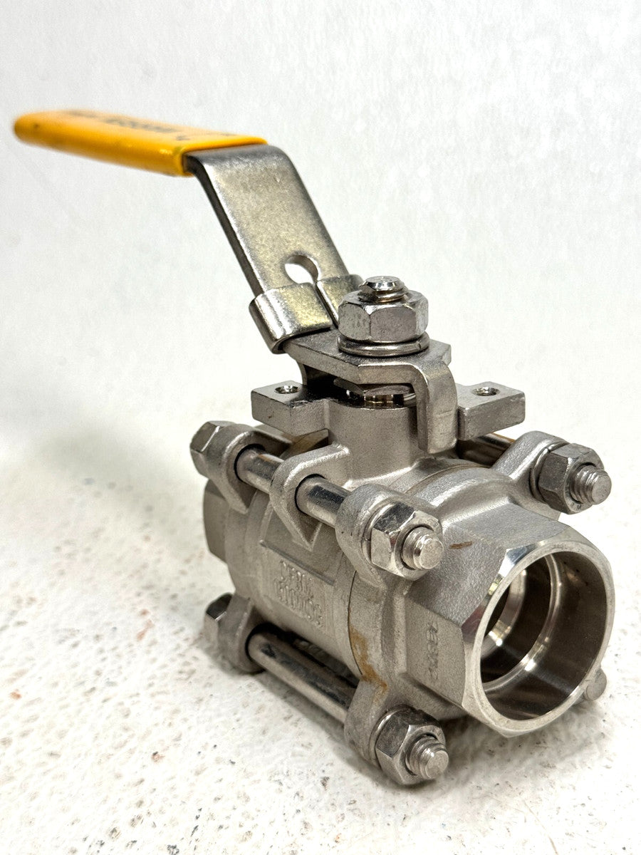 WARREN 1030 Stainless Ball Valve 1" Socket Weld 1500-psi Full Port Locking Lever