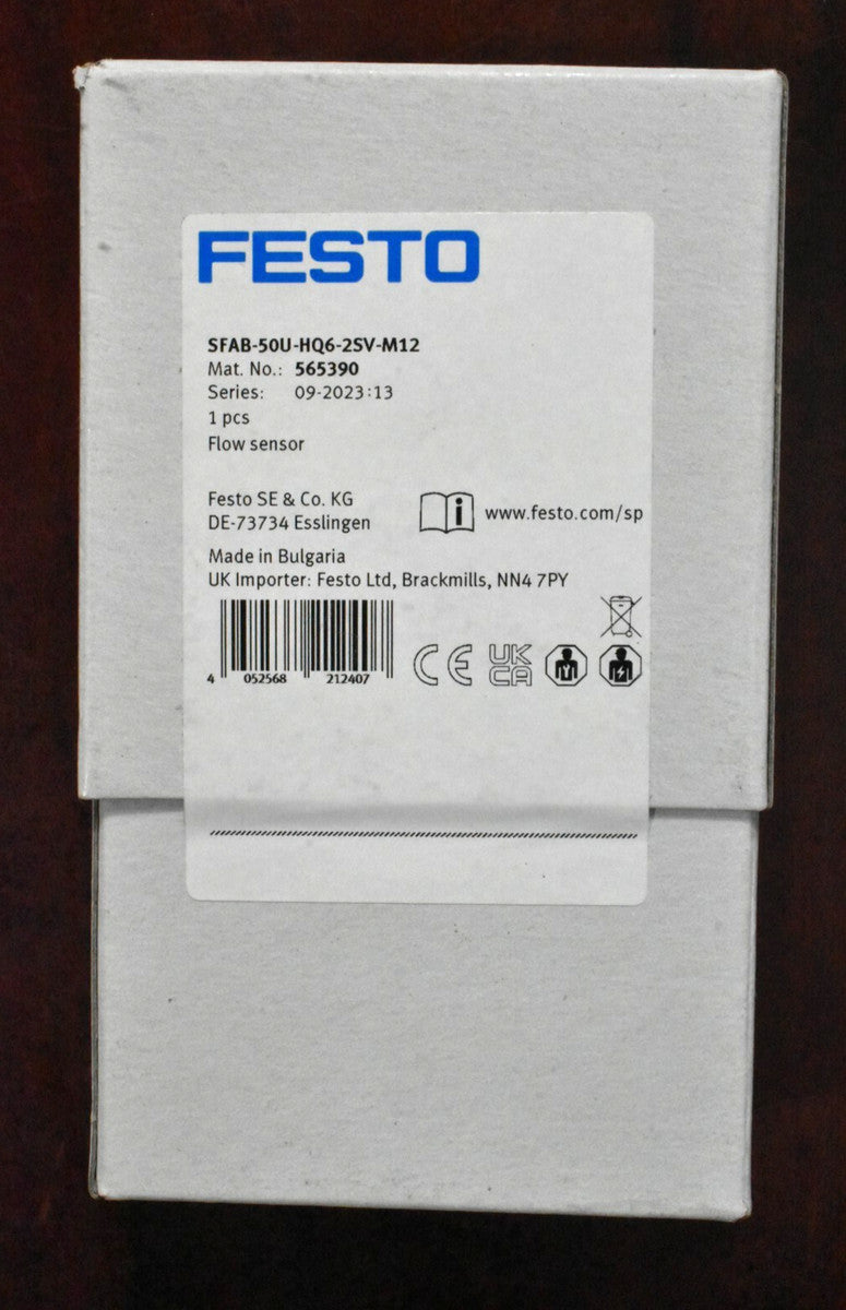 Festo SFAB-50U-HQ6-2SV-M12 Flow Sensor 565390 New