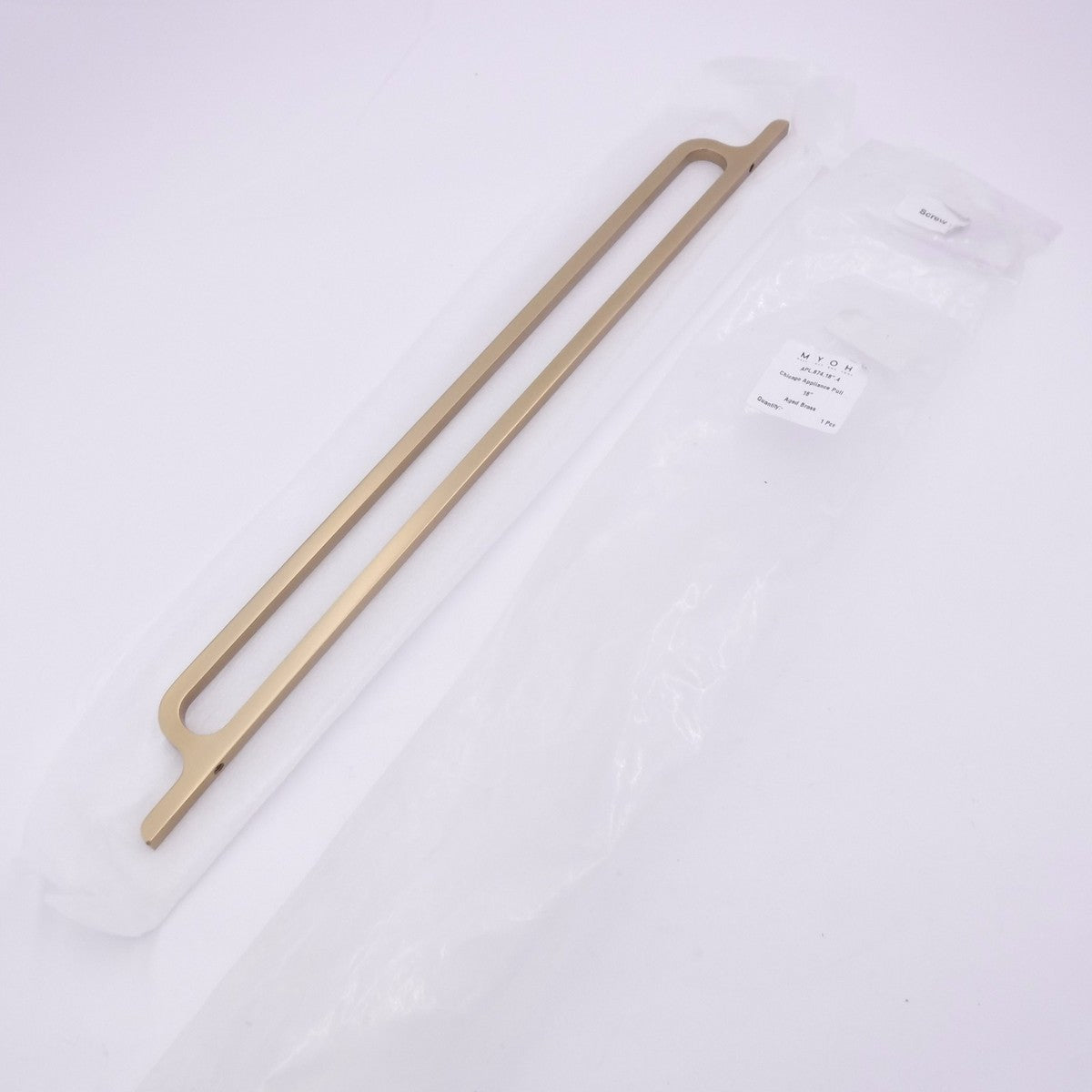 Myoh Chicago Appliance Pull 18" Aged Brass Finish APL.874.18".4