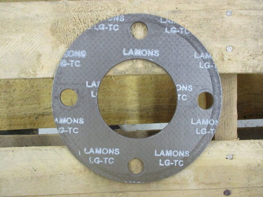 (5) LAMONS LG-TC 3" Class 150 Full Face Flexible Graphite Ring Gasket 1/8" Thick