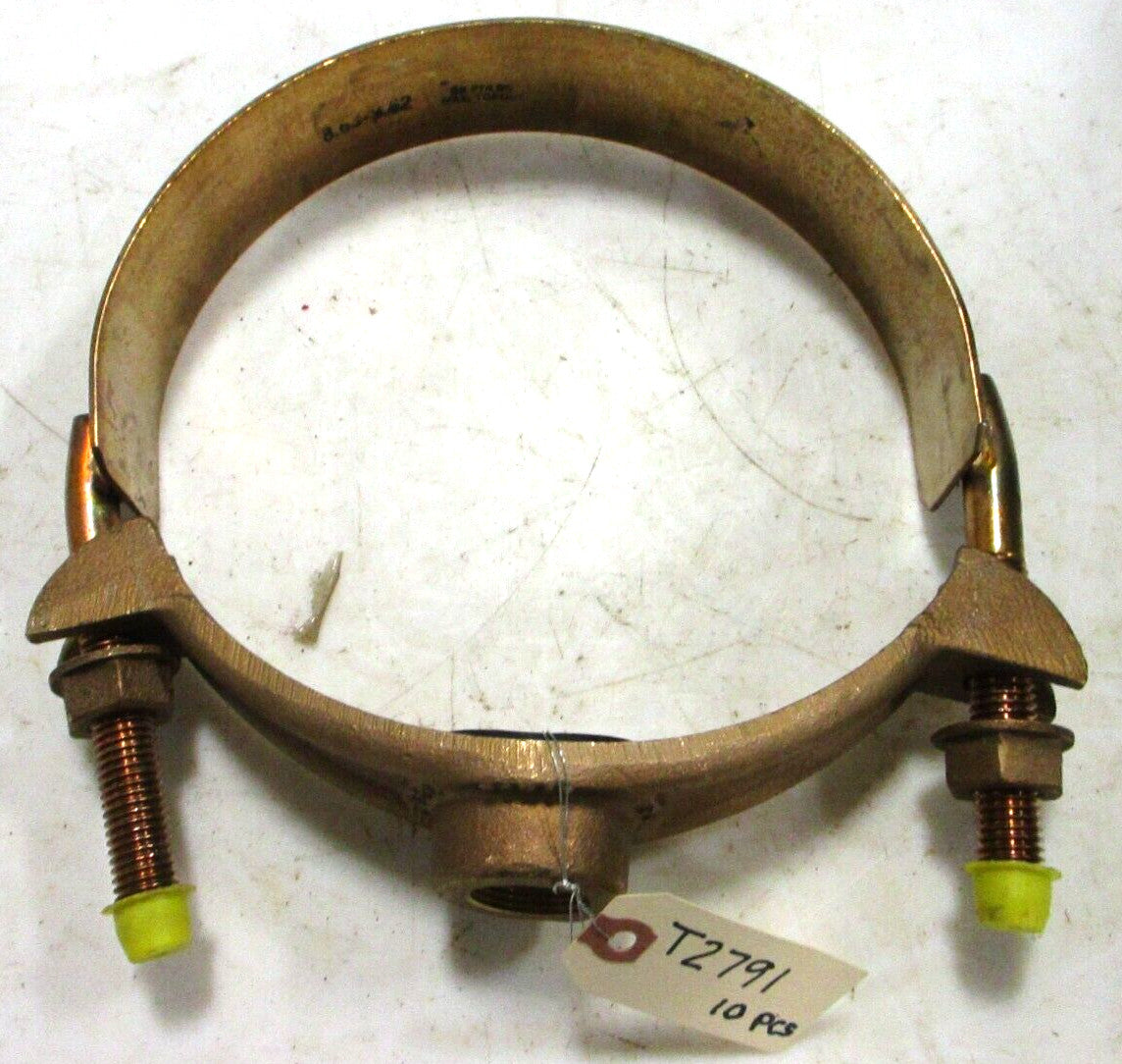ROMAC 101B Bronze Service Saddle 8" (8.63-9.62 OD) x 3/4" Threaded NPT Outlet