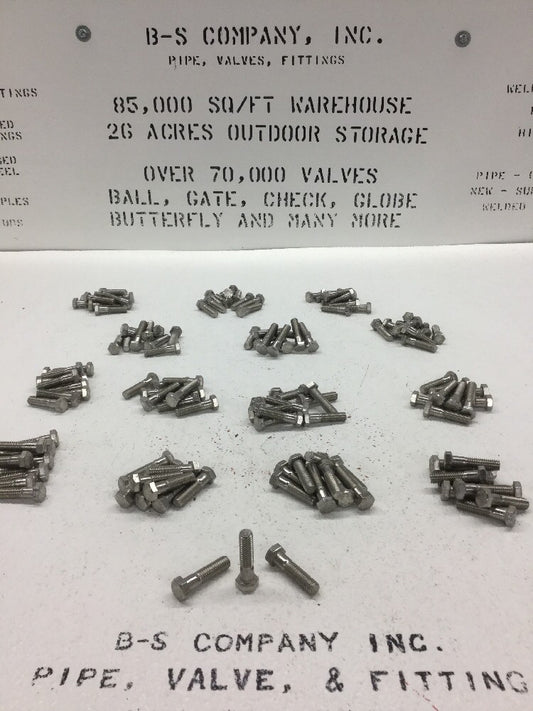 (10) 3/8 -16 x 1-1/2 Stainless 316SS Hex Head Bolts / Screws 3/8" x 1.5" Coarse