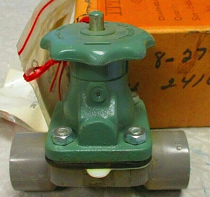 Diaphragm Valve ITT GRINNELL 3/4" FNPT CPVC Body Teflon Diaphragm Iron Bonnet