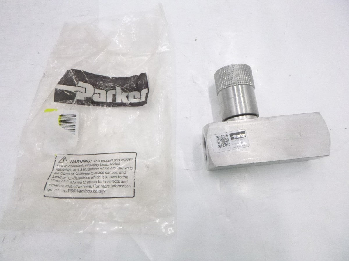 Parker In-Line Flow Control Valve F800SS F Series 1/2" Connection 5000PSI