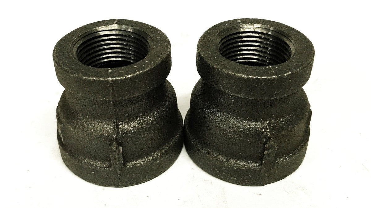 Ward 1 inch Female x 3/4 inch Female Malleable Iron Coupling [Lot of 2] NOS