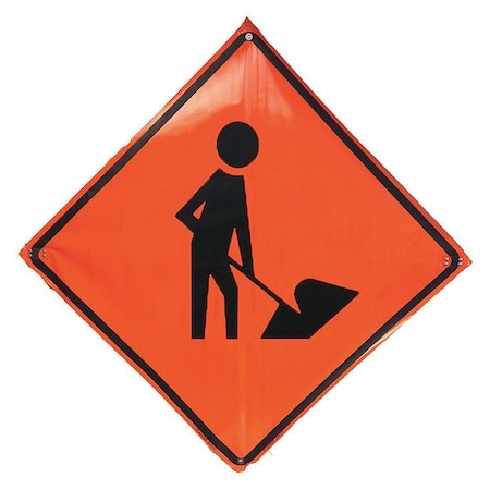 Eastern Metal Signs And Safety 1Ubp4 Workers Ahead Traffic Sign, 36 In H, 36 In