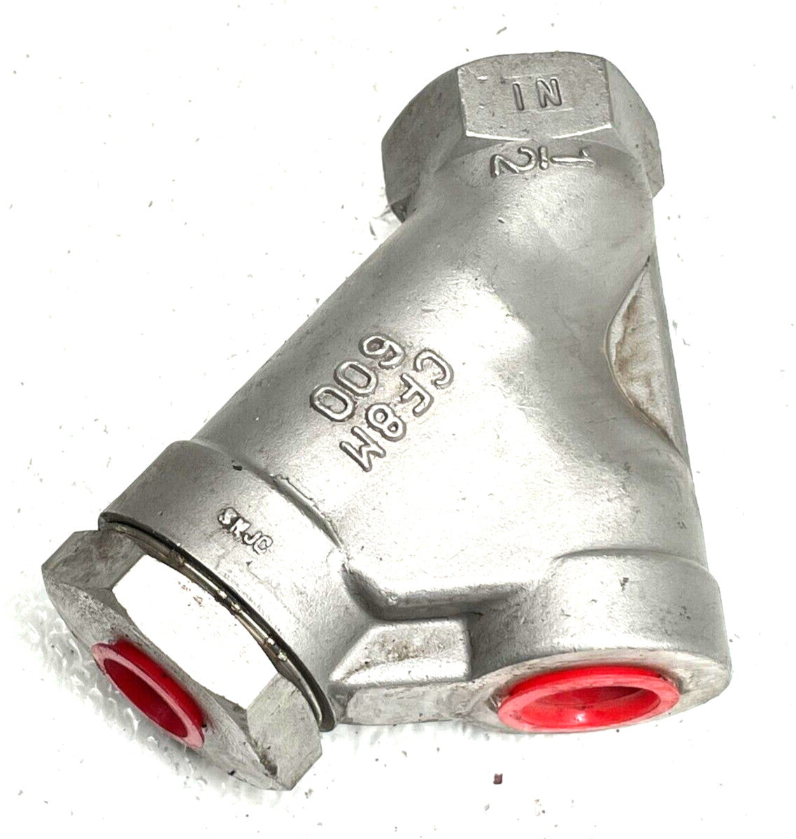 APOLLO Y Strainer 1/2" NPT Class 600 / 1440-WOG Stainless CF8M w/ 20-Mesh Screen