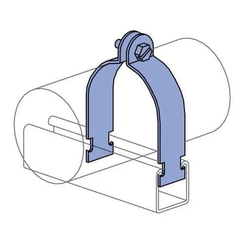 10" (10-1/8 OD) Tubing Strut Clamp, Electro-Galvanized *USA*