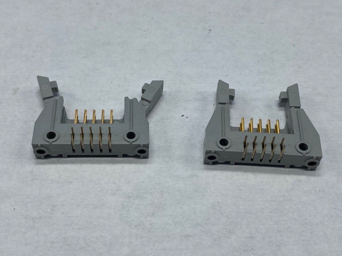 3M connector qty 2 lot, 3446, 90 deg solder pins 2 rows of 5 pins