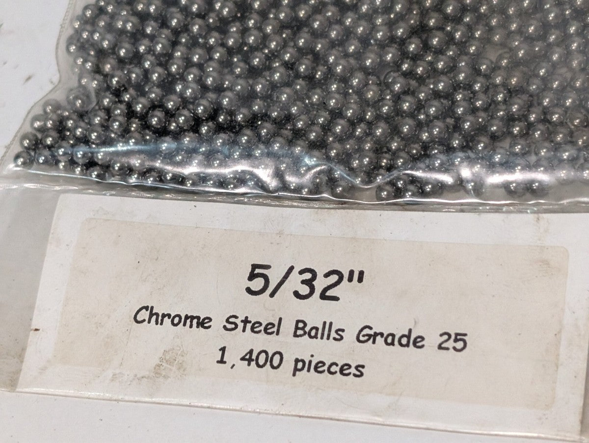 (1,400) 5/32" Chrome Steel Balls Grade 25