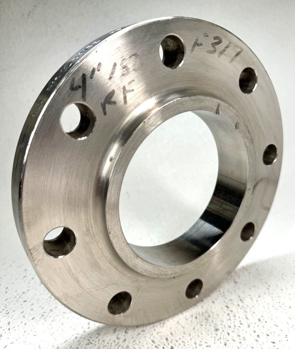 SLIP ON FLANGE 4" Class 150 Raised Face F-317L Stainless Steel B16.5, 8-Holes