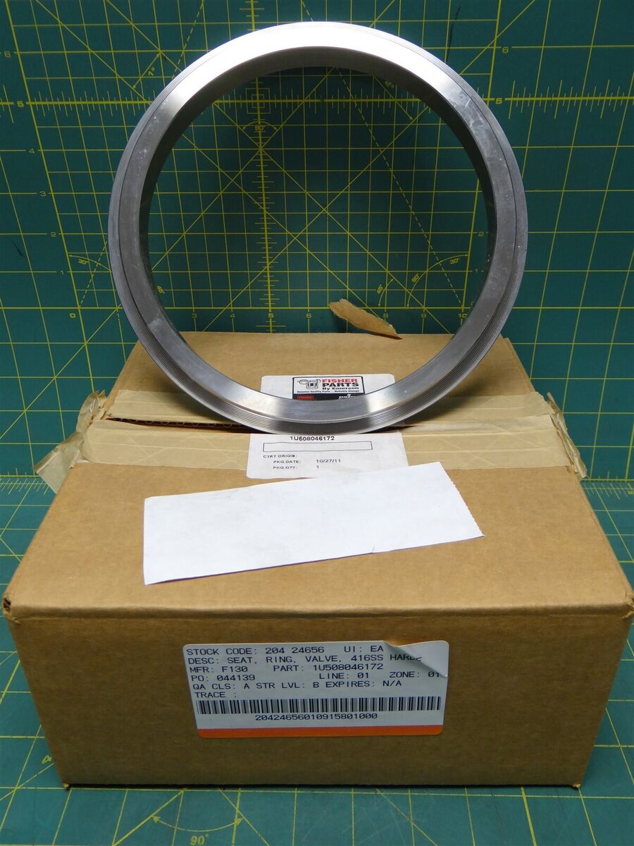 Fisher Industrial 6" Valve Seat Ring 1U508046172 Hardened 416 Stainless Steel