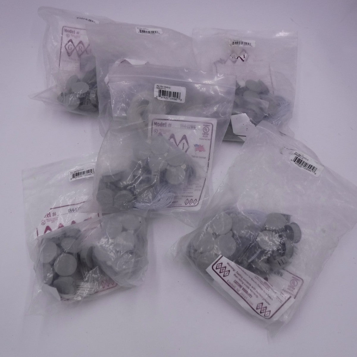 60 Pack GRI 1" Steel Door Recessed Switch Set W/ 12" Leads 184-12WG