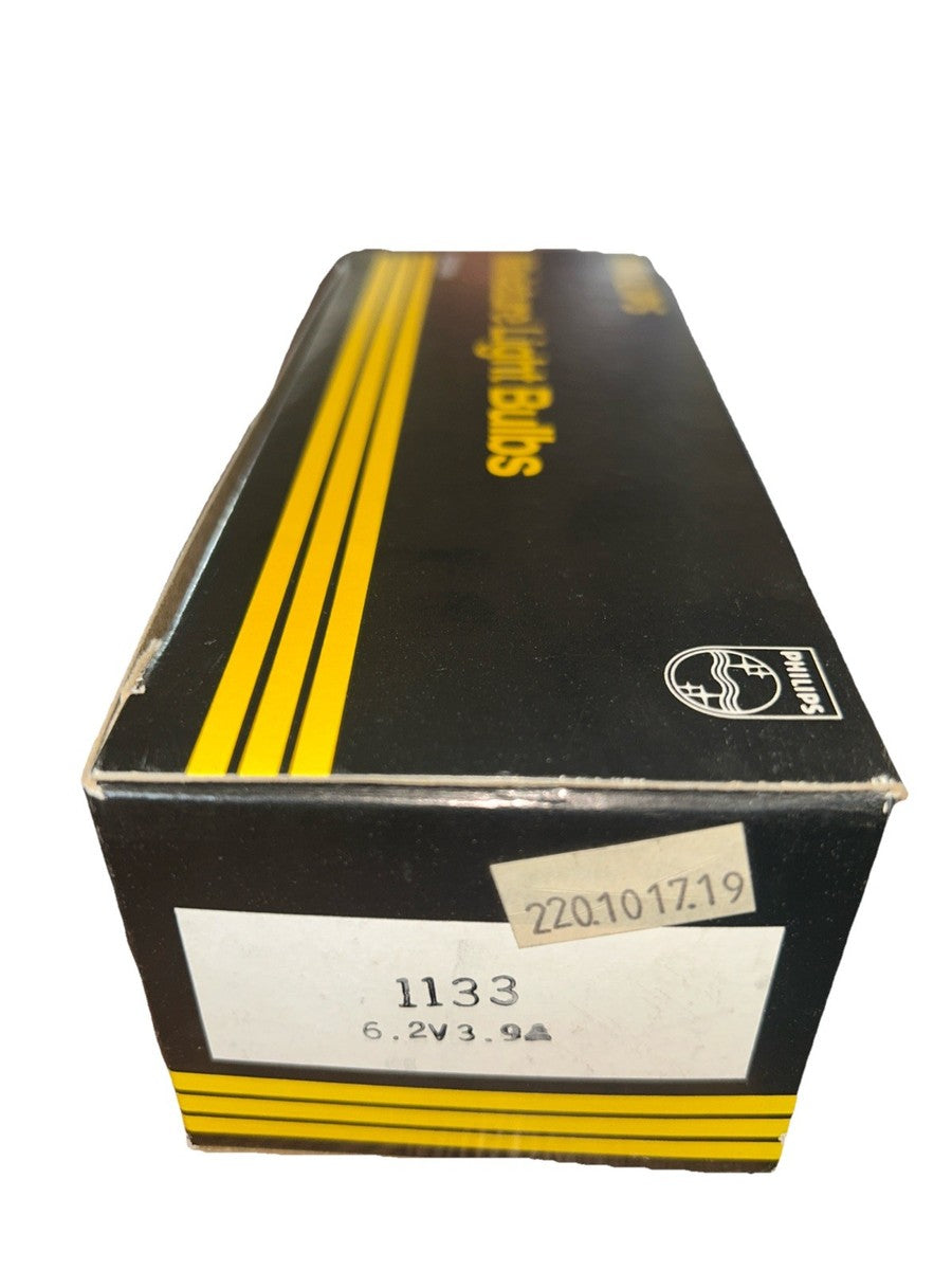 *BOX OF 10* Philips Miniature Light Bulbs 1133 6.2V 3.9AMP. Free Shipping!    EB