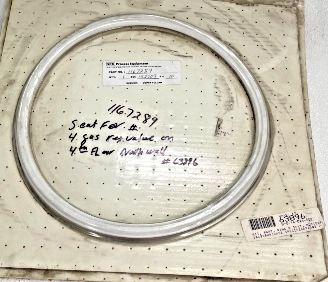 SPX - DEZURIK - COPES VULCAN PN: 1167289 Butterfly Valve Replacement Seat 12" OD