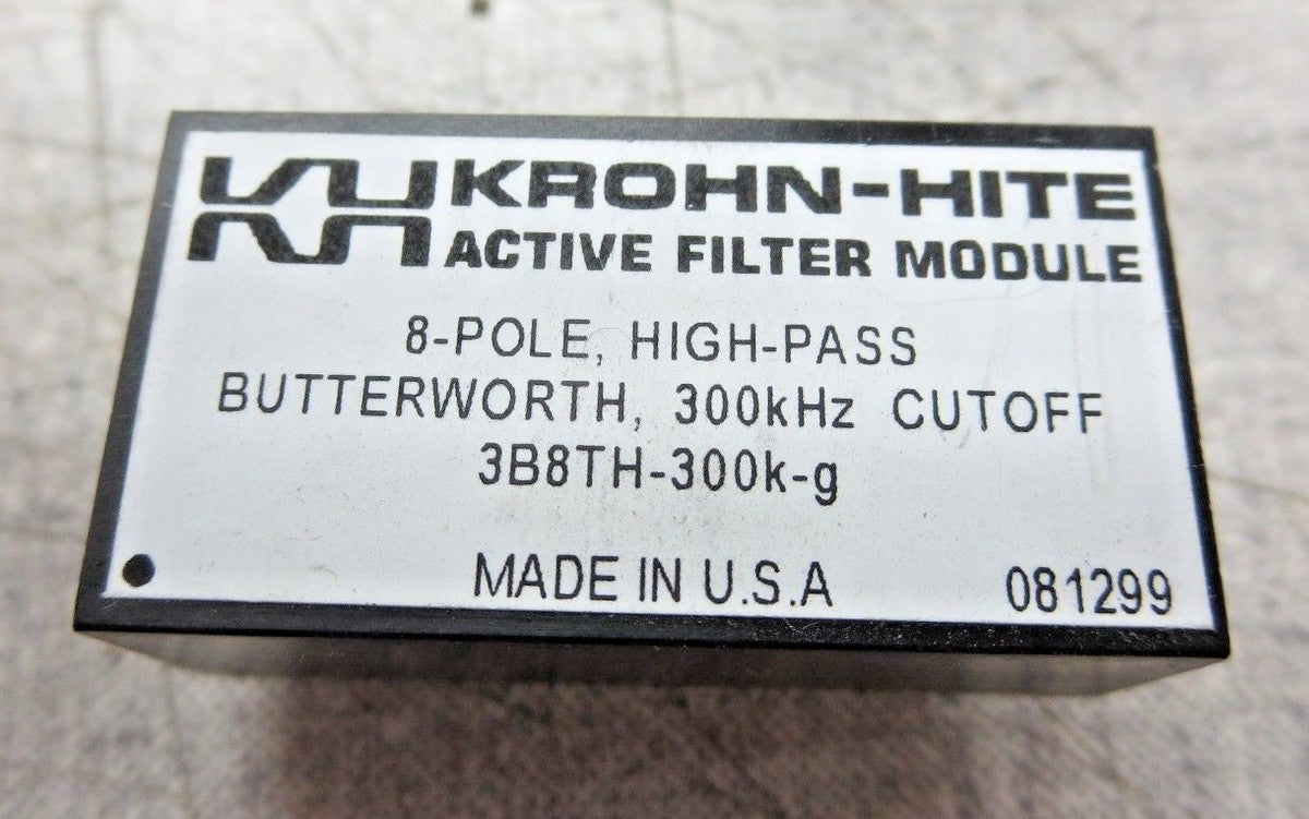 Krohn-Hite Model 3B8TH-300k-g Active Filter Module (8-Pole, High Pass, 300 KHz)
