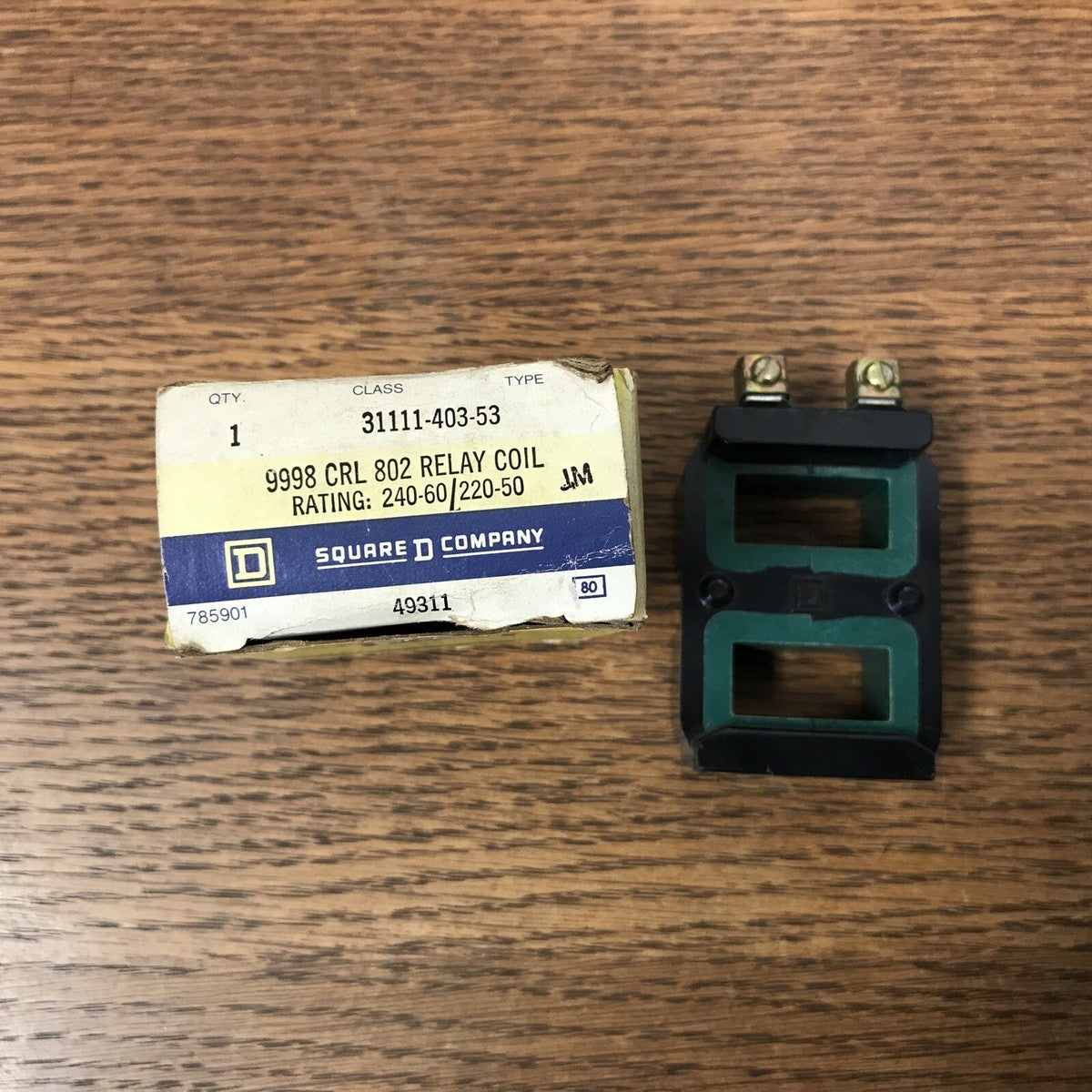 NOS Square D 31111-403-53 9998 CRL 802 Relay Coil 240/60 220/50