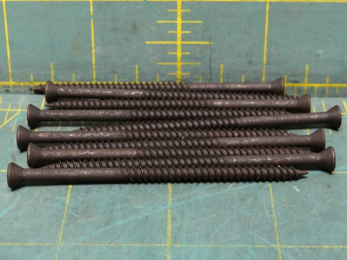 10 Piece THS 83 Square Drive Trim Head Drywall Screw, #8 x 3" - Black
