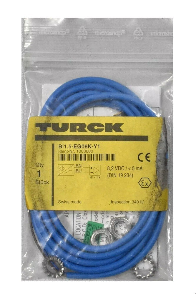 Turck Bi1.5-EG08K-Y1 (1003600) Inductive Proximity Sensor 8.2V DC