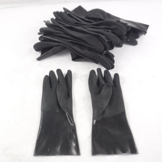 10 Pack Sandy PVC Gloves w/Interlock Lining 14" Cuff Length, D8430-14