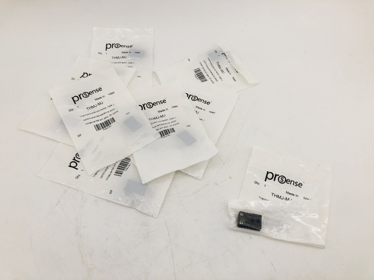 Lot of 9 New ProSense THMJ-MJ Thermocouple Connectors Type J 40AWG To 20AWG
