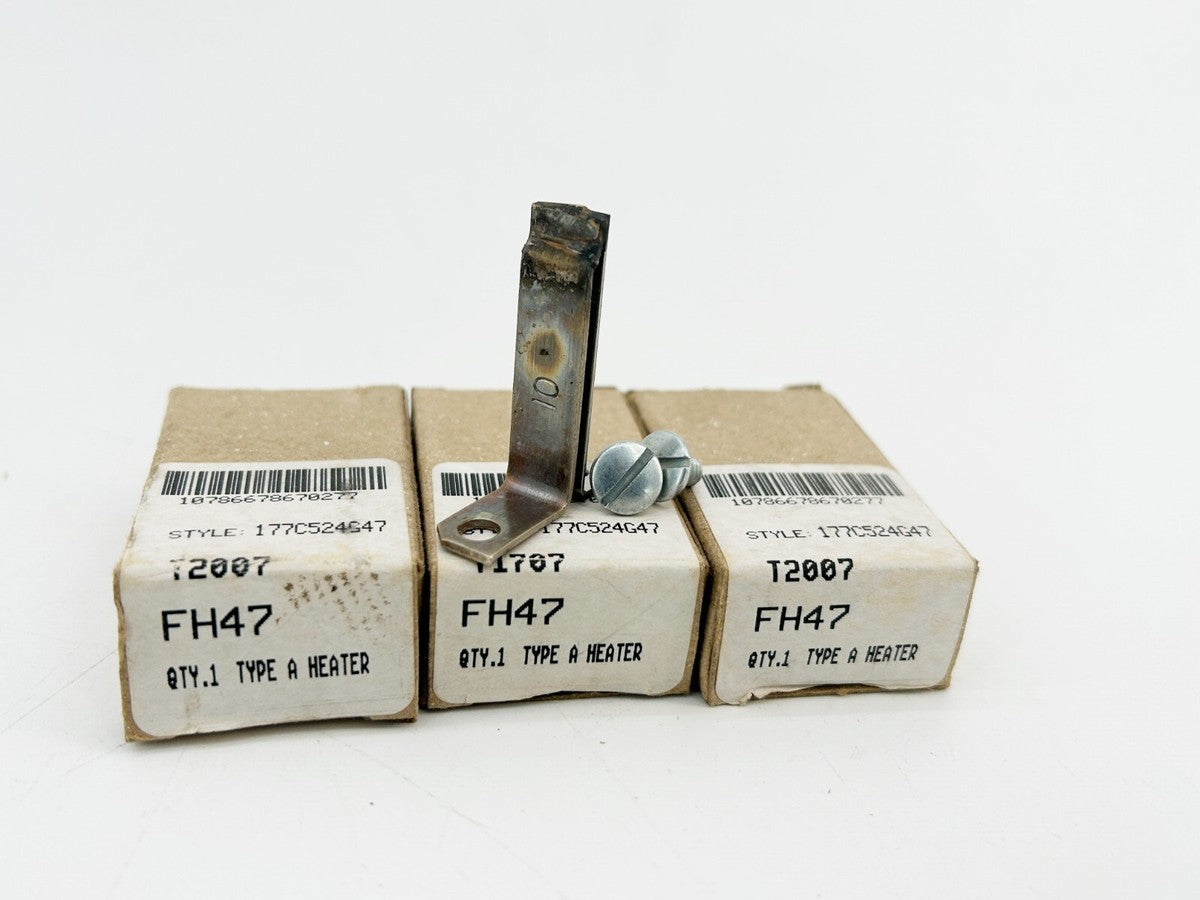 New Lot of 3 Cutler Hammer FH47 Overload Relay Heater Element