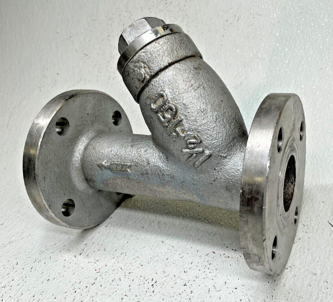Wye Y Strainer Stainless CF8M 1-1/2" Class 150 RF Flanged End 3/64" Perforation