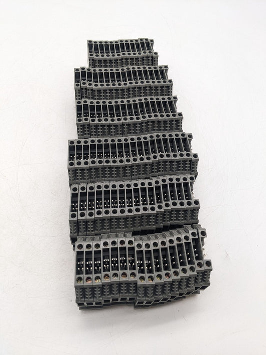 100 Piece Set Wieland WK4TKG-TRST../U Terminal Block 20-10AWG 20 Amp 600 Volt