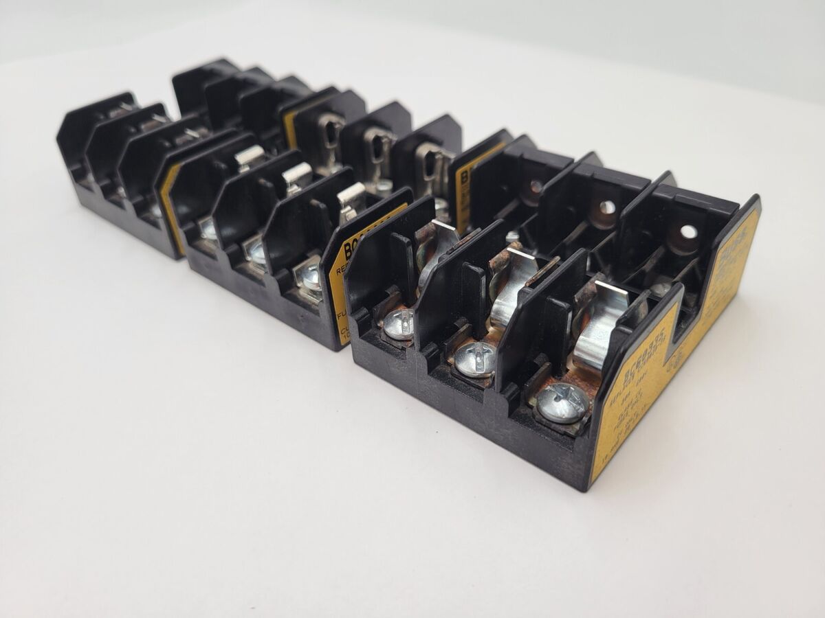 3Pc Bussmann Buss BC6033S Fuse Holder 30 Amp 600 Volt 3 Pole for Class CC Fuses