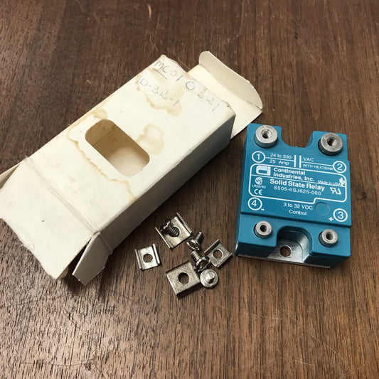 (1) CONTINENTAL S505-0SJ625-000 SOLID STATE RELAY 25 Amp