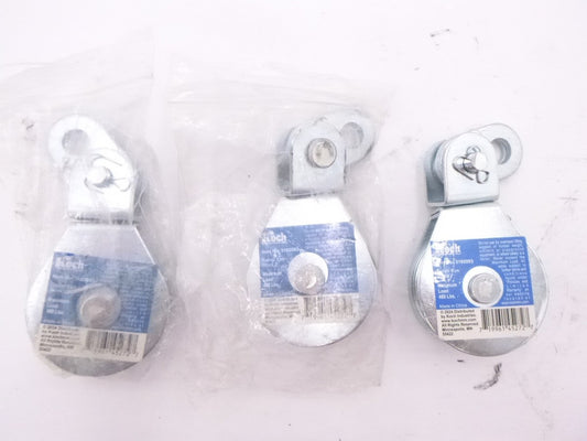 3 Pack Koch 3192093 Cable Block 3/16" Rope 480LB Working Load 2" Dia Sheave