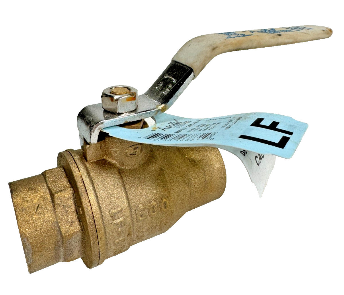 Apollo 94ALF-A 1" Full Port Brass Ball Valve 600-psi WOG Solder End, LEAD FREE