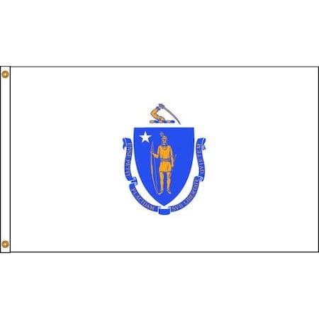 Annin Flagmakers 142480 Massachusetts Flag,5X8 Ft,Nylon