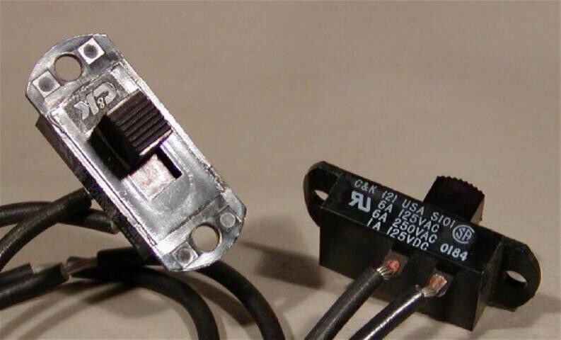 Lot of 10 - C&K Components - 3-201 /  SERIES S101 - Switch, Slide. SPST 6A 125V