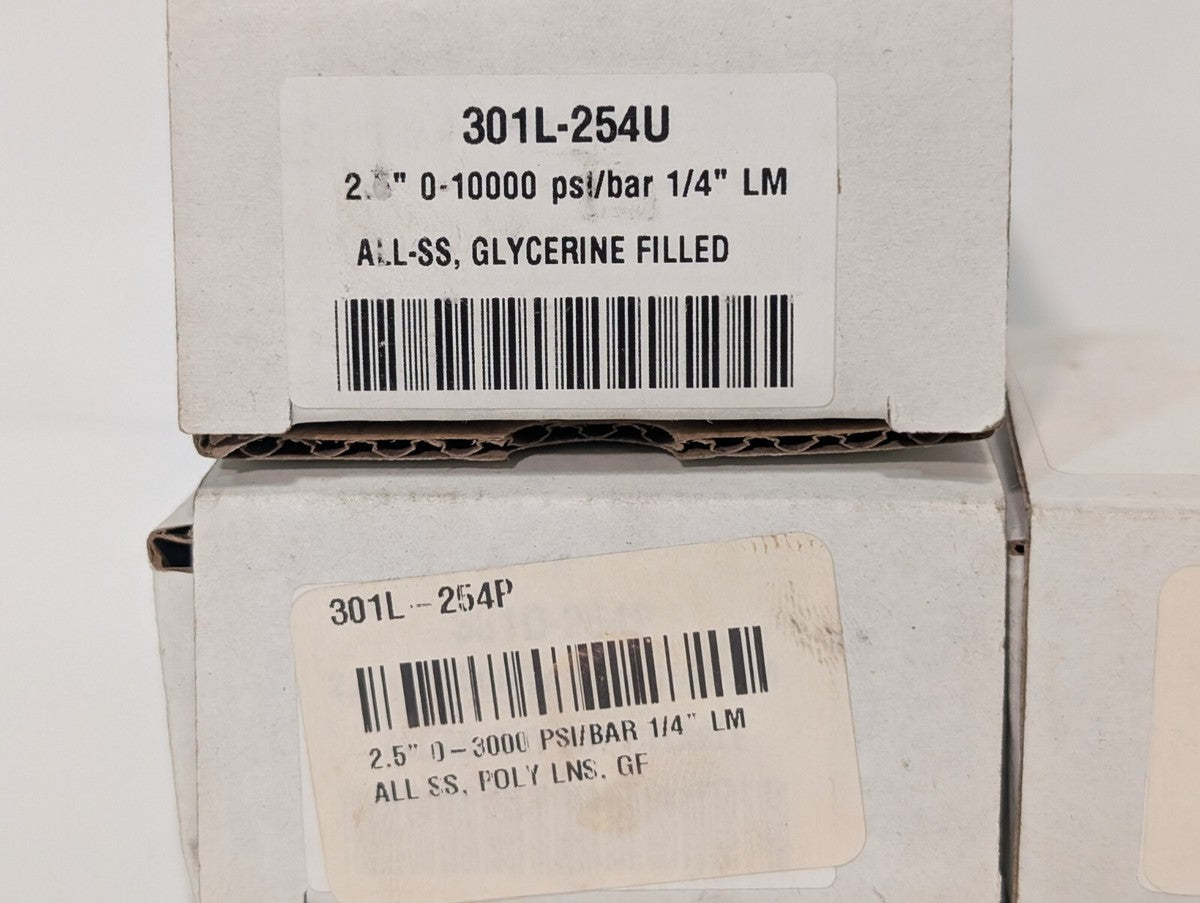 [1] Pic Gauges 301L-254P Industrial Pressure Gauge, 3,000 Psi, 2.5", 1/4" LM