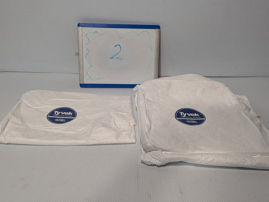 2 Med. Dupont TYVEK Protective Clothing Disposable Paint Coverall Bunny Suits