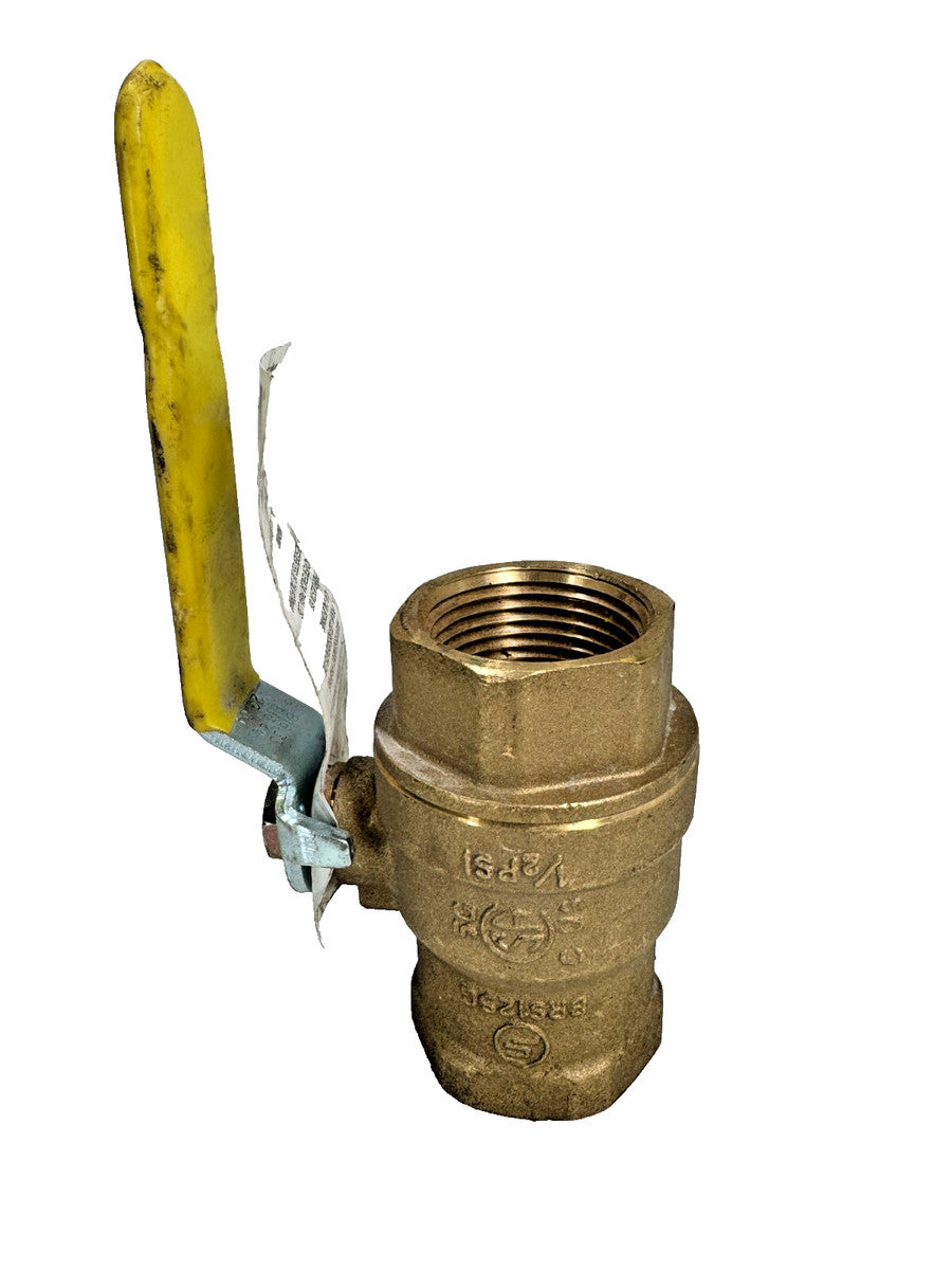 FNW 410AG 1" NPT Brass Full Port Ball Valve 600-CWP / 150-SWP, Lever Operated