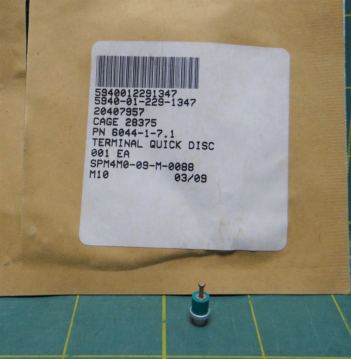 Spectron Quick Disconnect Terminal P/N: 6044-1-7.1 NSN: 5940-01-229-1347