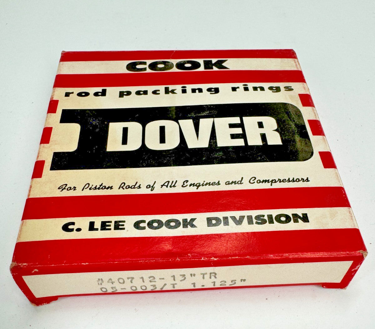 DOVER / COOK  PN: 40712-13 "TR" (05-003/T) 1.125" Rod Packing Ring (Box of 2)