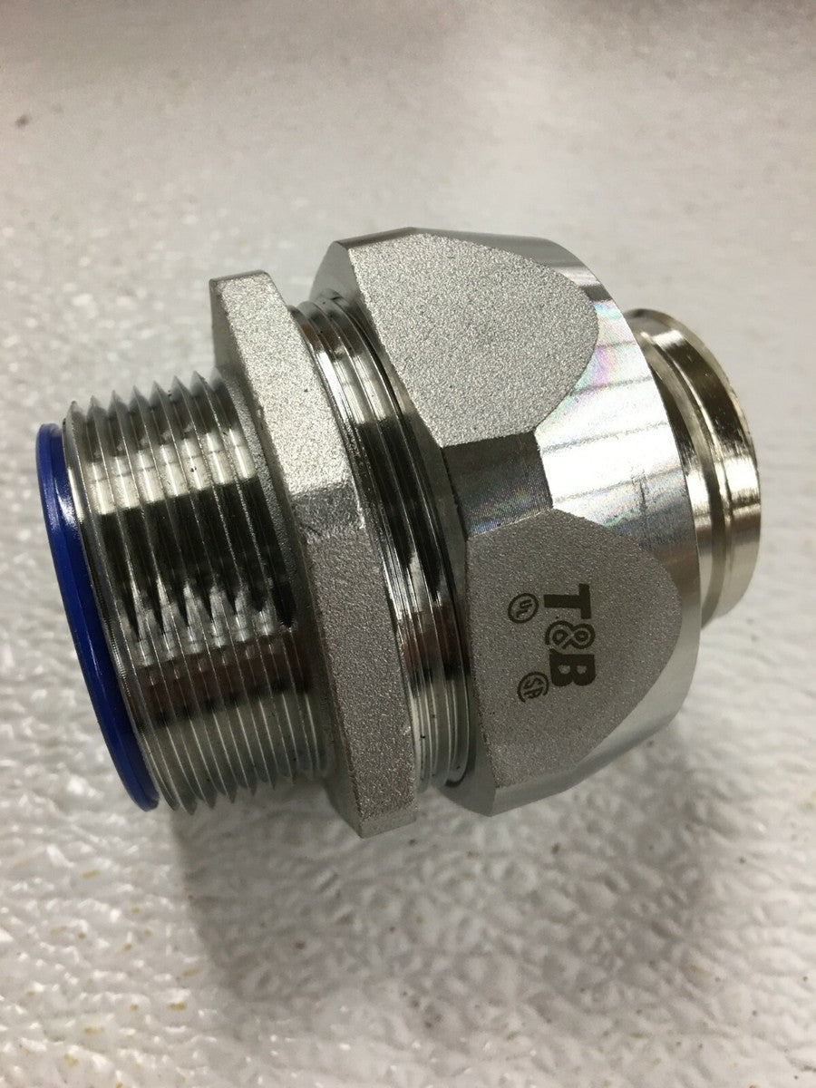 T&B 5336SST 1-1/2" Insulated Flexible Conduit Stainless Steel Straight Connector