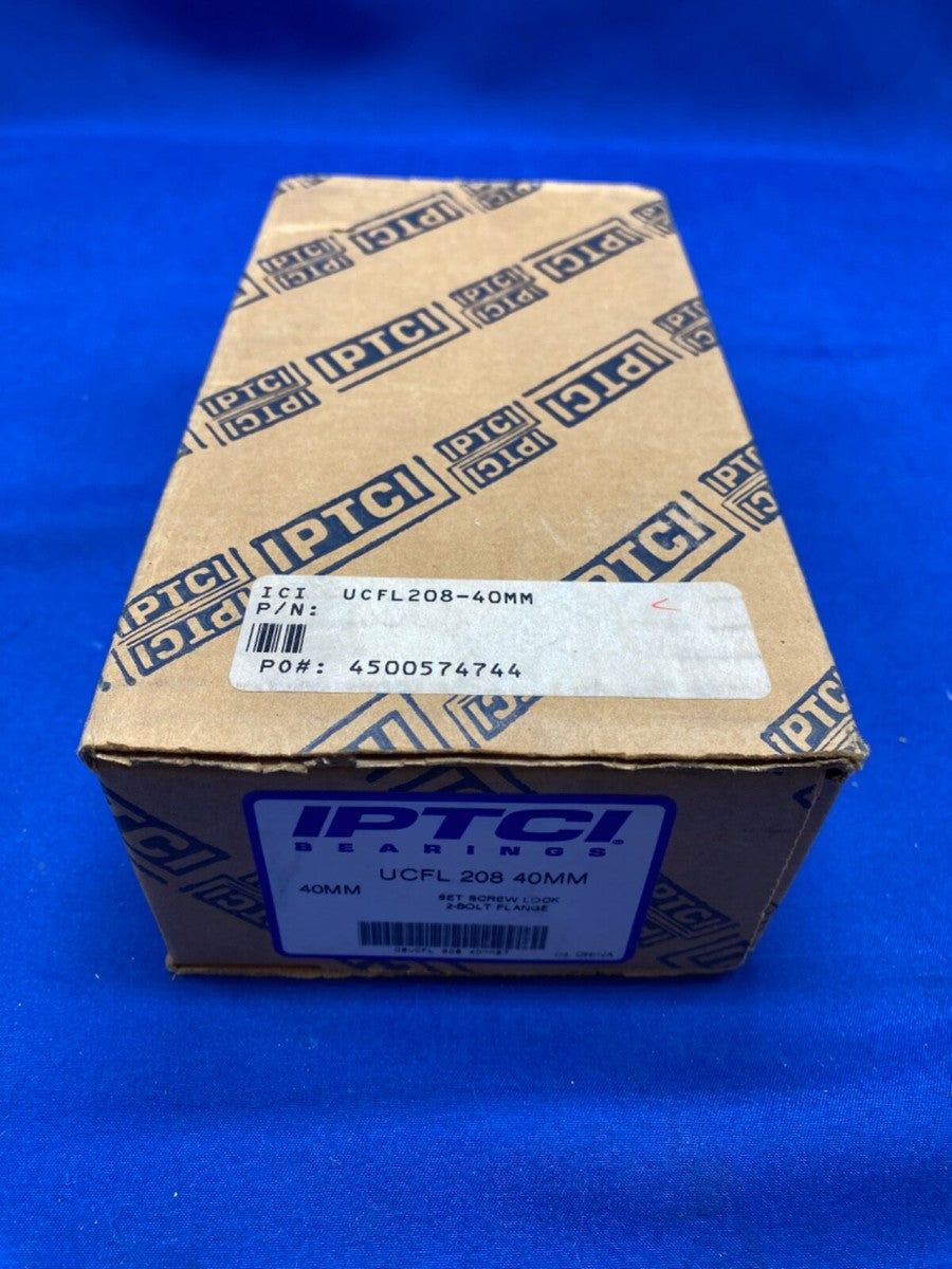IPTCI 2 bolt flange bearing set screw lock UCFL208, 40mm